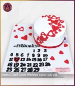 Unique Calendar & Heart Theme Birthday Cake in Lahore - Image 4