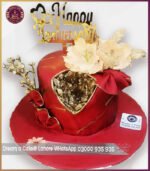 Stylish Red Anniversary Designer Cake in Lahore - Image 2