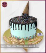 Customized Cone Dripping  Birthday Cake in Lahore