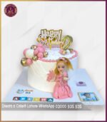 Customized Barbie Doll Birthday Cake in Lahore