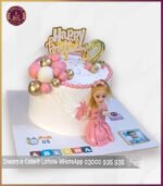 Customized Barbie Doll Birthday Cake in Lahore - Image 2