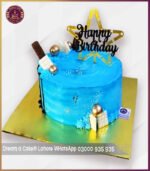 Blue Theme Birthday Cake with Ferrero Rocher in Lahore - Image 3