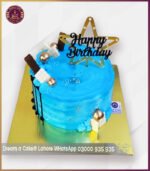 Blue Theme Birthday Cake with Ferrero Rocher in Lahore - Image 4