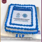 Customized Blue and White Theme Picture  Cake in Lahore