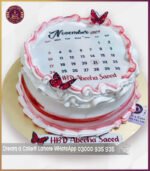 Customized Calendar Picture Cake for Birthdays in Lahore