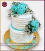 Customized Two-Tier Floral Theme Cake in Lahore - Image 4