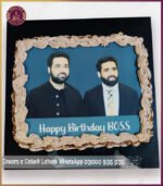 Customized Chocolate Picture Cake for Boss Birthday in Lahore - Image 2