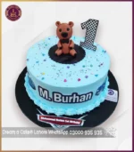 Sweet Teddy Bear 1st Birthday Celebration Cake in Lahore - Image 4