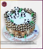 Adorable Panda Bamboo Theme Cake in Lahore