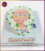 Classic Pastel Floral Cream Cake In Lahore - Image 3