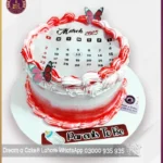 Custom Fire Paper Parents to be Theme  Cake in Lahore