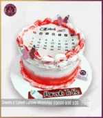 Custom Fire Paper Parents to be Theme  Cake in Lahore - Image 2