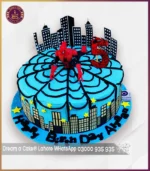 Exciting Spiderman Web Theme Cake For Birthdays in Lahore - Image 3
