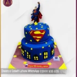 Epic Two-Tier Superman Superhero Cake in Lahore