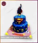 Epic Two-Tier Superman Superhero Cake in Lahore - Image 2