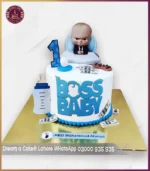 Custom Boss Baby 1st Birthday Cake for Kids in Lahore