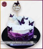 Custom Purple Butterfly 1st Birthday Cake for Kids in Lahore - Image 3