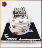 Happy Anniversary Butterfly Design Cake in Lahore