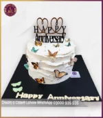 Happy Anniversary Butterfly Design Cake in Lahore - Image 2