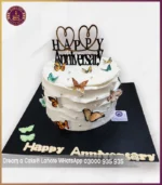 Happy Anniversary Butterfly Design Cake in Lahore - Image 3