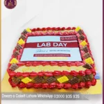 Unique Lab Day Cake with Picture Design in Lahore