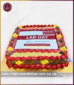 Unique Lab Day Cake with Picture Design in Lahore