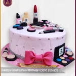 Unique Makeup Lover’s Cake for Birthdays Girls in Lahore