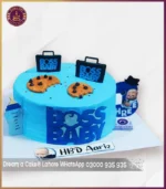 Adorable Boss Baby Cake with Cookies on Top in Lahore - Image 3