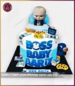 Custom Boss Baby Cake with Cookies & Cash Design in Lahore