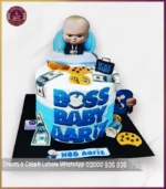 Custom Boss Baby Cake with Cookies & Cash Design in Lahore - Image 2
