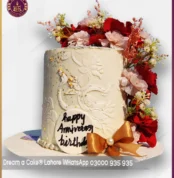 Luxurious Floral Birthday & Anniversary Cake in Lahore