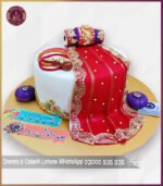 Customized Bright Dholki Theme Celebration Cake in Lahore