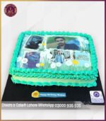 Unique Green Theme Picture Cake for Birthdays in Lahore
