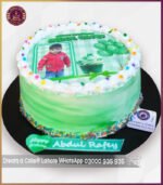 Customized Green Theme Picture Cake for Kids Birthday in Lahore - Image 2