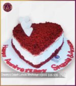 Red Velvet Heart Cake for Special Moments in Lahore - Image 2
