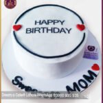 Simple White Cream Cake For Mom's Birhtday in Lahore