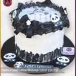 Customized Panda Theme Birthday Fire Cake in Lahore