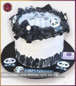 Customized Panda Theme Birthday Fire Cake in Lahore