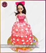 Customized Barbie Theme Cream Cake in Lahore - Image 4