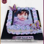Beautiful Purple Theme Birthday Picture Cake in Lahore