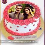 Customized Anniversary Picture Cake in Lahore