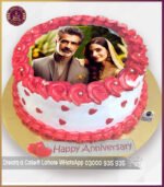 Customized Anniversary Picture Cake in Lahore
