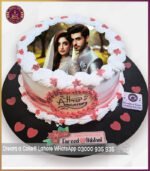 Beautiful Nikkah Ceremony Picture Cake in Lahore - Image 3