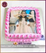 Beautiful Pink Birthday Theme Picture Cake in Lahore