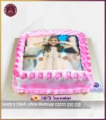 Beautiful Pink Birthday Theme Picture Cake in Lahore - Image 3