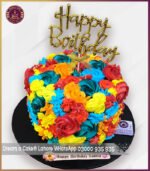 Customized Floral Cream Cake for Birthdays in Lahore - Image 3