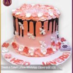 Stylish Pink & Chocolate Drip Theme Cake in Lahore