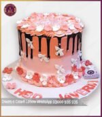 Stylish Pink & Chocolate Drip Theme Cake in Lahore