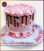 Stylish Pink & Chocolate Drip Theme Cake in Lahore - Image 3