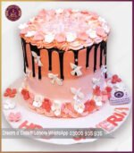 Stylish Pink & Chocolate Drip Theme Cake in Lahore - Image 4